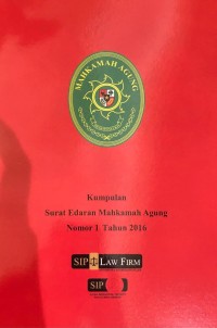 Kumpulan Surat Edaran Mahkamah Agung Nomor 1 Tahun 2016